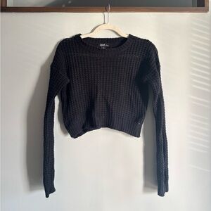 Love Black Knit Crop Top